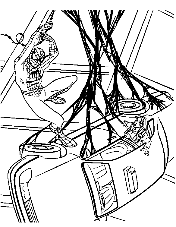 Plansa de colorat cu Spiderman 11 3